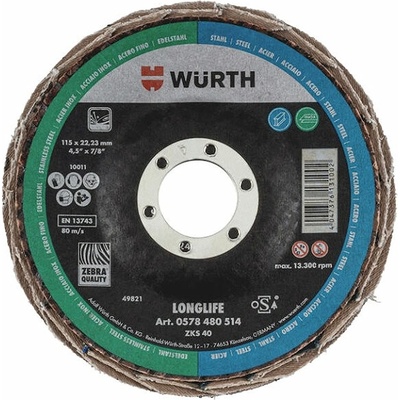 Würth Lamelový brusný kotouč 125mm G60 0578480526960