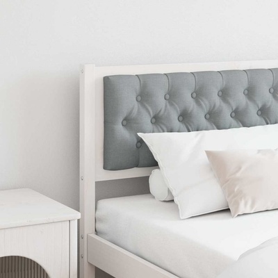 vidaXL Облегалка за глава Бял и светлосив 200 cm Борово дърво масив (878993)