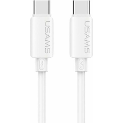 Usams SJ787 silikonový nabíjecí a datový - USB-C na USB-C 1m bílý