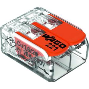 ELMARK Wago 221 УНИВЕРСАЛНА КЛЕМА, 2 ПРОВОДНА 0, 02-4 mm2 (221412)