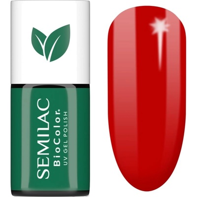 Semilac UV Hybrid BioColor gelový lak na nehty s použitím UV/LED lampy odstín 719 Red Cranberries 7 ml