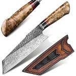 HARAHU Дамаски кухненски нож harahu ta-26682 - Кафяв kp26682