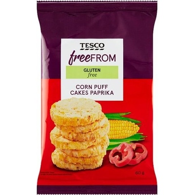 Tesco Free From Kukuřičné chlebíčky s paprikovou příchutí 60 g