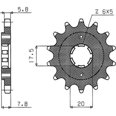 BRAKING reťazové koliesko SUN39113, SUNSTAR (13 zubov) HONDA NSR 125 R, VT 125, XL 125