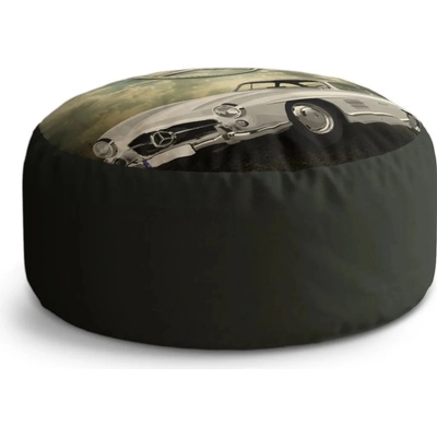 Sablio Okrúhly taburet Circle Mercedes-Benz 300 SL Na silnici: 38x48 cm