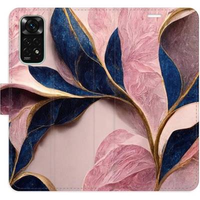 iSaprio flip Pink Leaves Xiaomi Redmi Note 11/Note 11S