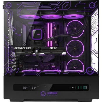 Image 1 of Lorgar PRO P401 Black AMD 7800X3D / NVIDIA RTX 5070Ti 16GB Геймърски компютър (LRG-PCP401-BK)