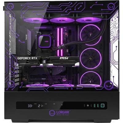 Lorgar PRO P401 Black AMD 7800X3D / NVIDIA RTX 5070Ti 16GB Геймърски компютър (LRG-PCP401-BK)