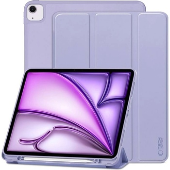 GKK Защитен Калъф за Калъф за iPad Air 13 2024, Trifold Slim Pen Case, Лилав (5906302308668)