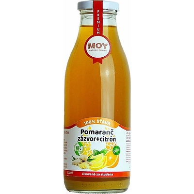 MOY 100% šťava Pomaranč - Zázvor - Citrón 500 ml