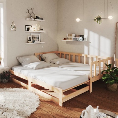 Petrashop 3083709 Výsuvná postel masiv borovice / Hnědá