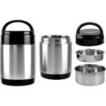 PerfectHome Неръждаема термо кутия за храна 1800ml с два контейнера 54420 (10426)