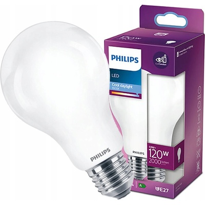 Philips LED žiarovka 1x13W E27 2000lm 6500K studené denné svetlo, matná biela, EyeComfort