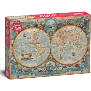 Cherry Pazzi - Puzzle Great Discoveries World Map - 2 000 piese