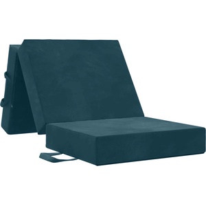 vidaXL Сгъваем диван легло 75 x 63 x 45 см Синьо (900142)