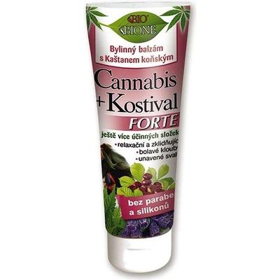 Bione Cosmetics Cannabis + Kostival Forte bylinný balzam s pagaštanom konským 200 ml
