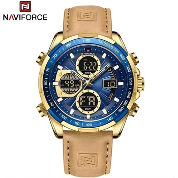 Naviforce Часовници naviforce mi-38649 - Светло кафяво / Синьо / Златно kp38649 (mi-38649)