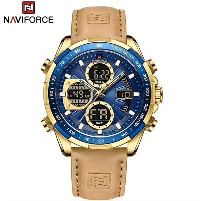 Naviforce Часовници naviforce mi-38649 - Светло кафяво / Синьо / Златно kp38649 (mi-38649)