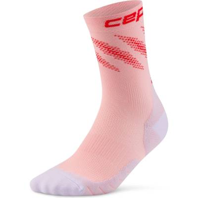 CEP Дамски чорапи за бягане CEP Women's Run Edt. Elliptic Socks Mid Cut Running socks - Pink / Red - размер II (207-1149-0511)