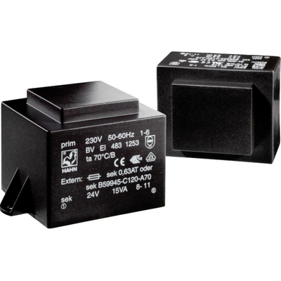 Hahn BV EI 481 1186 transformátor do DPS 1 x 230 V 1 x 24 V/AC 10.0 VA