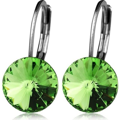 Nubis ocelové náušnice s krystaly Swarovski peridot NBS08-PD
