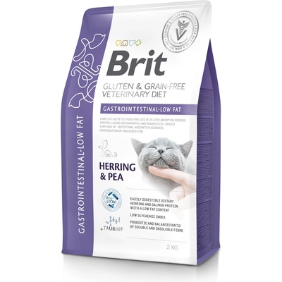 Brit veterinary Brit gf Ветеринарни диети за котки Гастроинтестинален-Нискомаслена 2кг