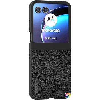 Motorola Razr 60 Удароустойчив ABEEL Litchi Texture Калъф и Протектор