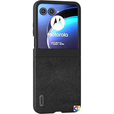 Motorola Razr 60 Удароустойчив ABEEL Litchi Texture Калъф и Протектор