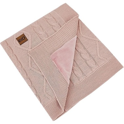Eko deka kašmírová s velúrovou podšívkou Rose Pink