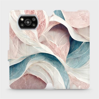 Mobiwear - Xiaomi POCO X3 NFC - VP33S Růžový a zelenkavý mramor