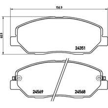 BREMBO Sada brzdových destiček, kotoučová brzda P 30 036