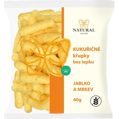 Natural Jihlava Křupky kukuřičné jablko a mrkev Natural 40 g