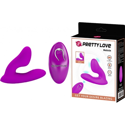 Pretty Love Melvin Dual Massager with Remote Control Purple