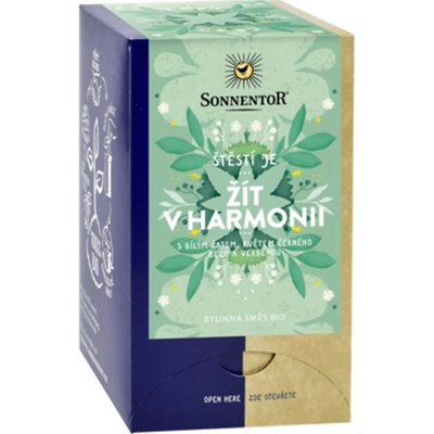 Sonnentor Štěstí je Žít v harmonii porcovaný Bio 18 sáčků