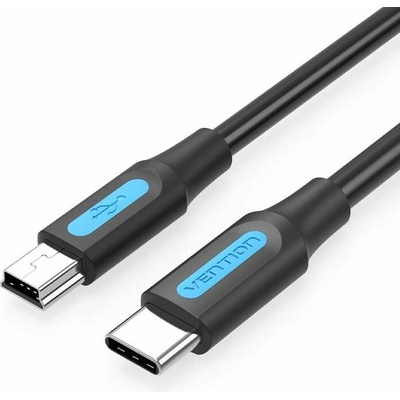 Vention COWBF USB-C, 2.0 to Mini USB 2A, 1m, černý