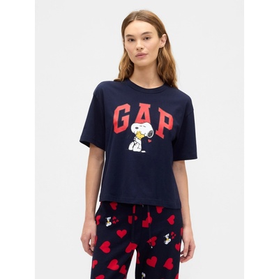 GAP tričko Gap & Peanuts Snoopy tmavomodrá