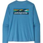 Patagonia Мъжка спортна тениска Patagonia L/S Cap Cool Daily Shirt Boardshort Logo Sport shirt - Shore Blue / Light Shore Blue X-Dye - размер XXL (216-8004-0216)