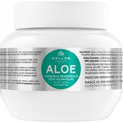 Kallos Маска за коса Kallos Aloe Vera Moisture Repair с алое вера и блясък 275 мл
