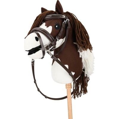 Uzdečka QHP Luxury Stitched Hobby Horse tmavě hnědá – Sleviste.cz