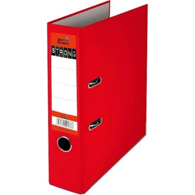 Класьор B2B Strong A4, 7.5 cm мет. кант Червен (B2B)
