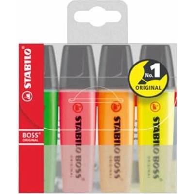Stabilo Boss original 4 rôzne farby 70/4