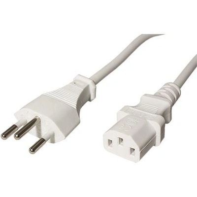 Value Kabel síťový Švýcarsko, SEV1011 (typ J) - IEC320 C13, 1,8m, bílý - 19.99.1223