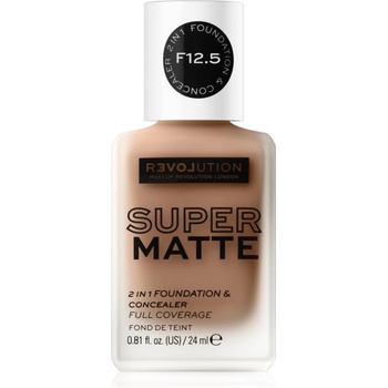 Revolution Relove Super Matte Foundation дълготраен матиращ фон дьо тен цвят F12.5 24ml