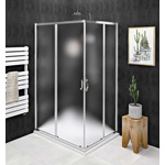 SAPHO Sigma Simply - Душ ъгъл 100х90 см, Л/Д вариант, стъкло Тухла/хром GS2410GS2490 (GS2410GS2490)