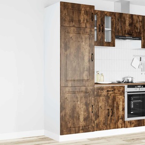 vidaXL Кухненски шкаф, Kalmar, опушен дъб, инженерно дърво (853632)