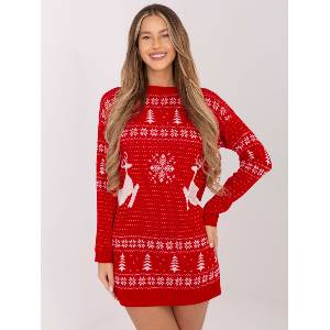 Italy Moda Дамски пуловер модел 20298.97 Italy Moda цвят червен