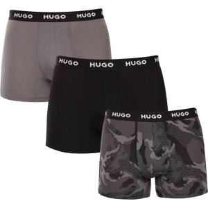 HUGO Комплект три - мъжки боксерки HUGO многоцветни HUGO | Cheren Siv Mnogotsveten | МЪЖЕ | M