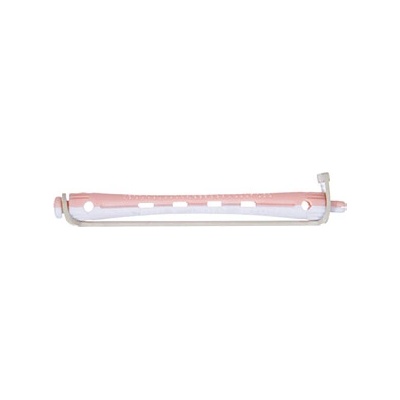 Plastové natáčky na trvalú s patentnou gumičkou 8051(3012017) - white/pink - 7 mm