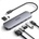 Anker Докинг станция Anker USB-C Hub (7-in-1), от USB C към 1x USB C(PD), 1x USB C, 2x USB A, 1x HDMI, 1x SD четец, сива (A83D2HA1)