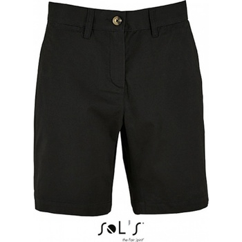 Sol's plátěné bermudy Jasper se dvěma kapsami Černá
